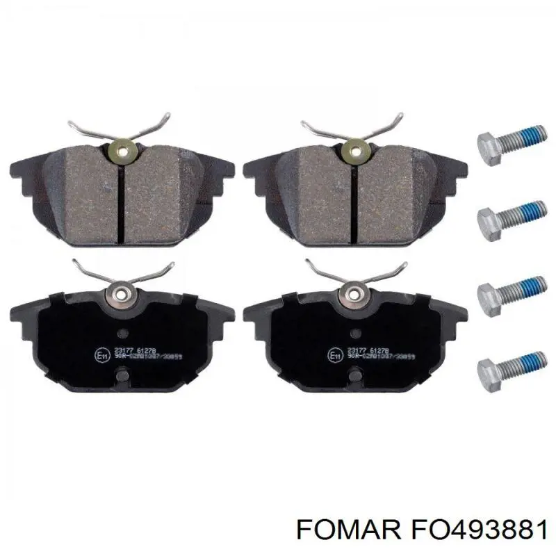 FO493881 Fomar Roulunds колодки гальмові задні, дискові