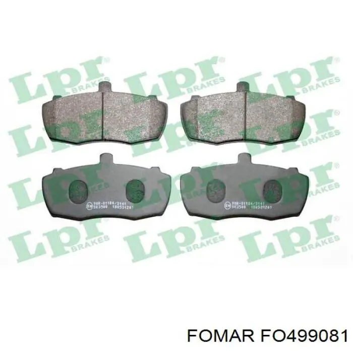 Гальмівні колодки Fomar Roulunds FO499081 ціна, від 21.69 USD