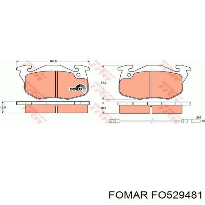 Гальмівні колодки Renault (RVI) 7701202302 ціна, від 14.92 USD