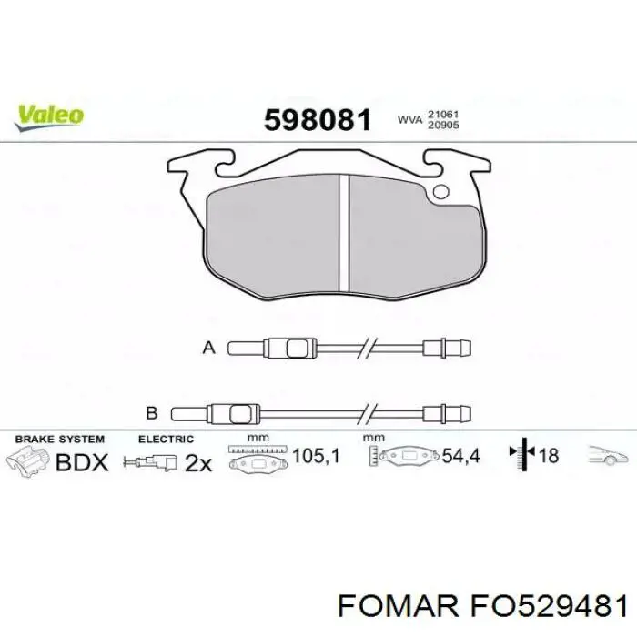 Передні тормозні колодки 7701202302 Renault (RVI)