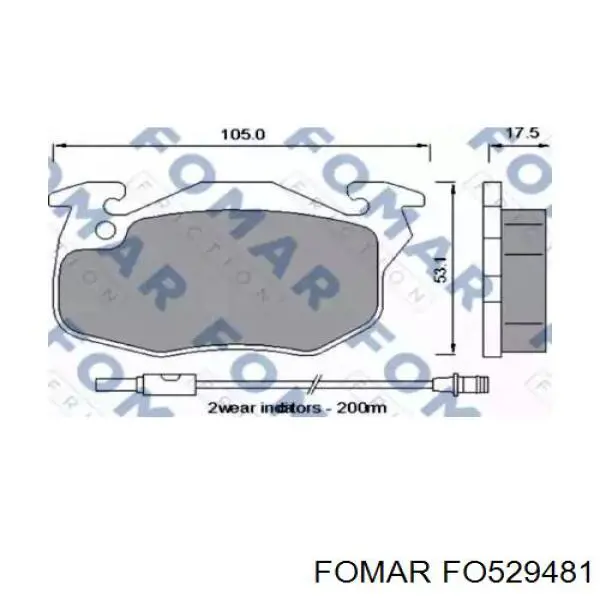 Купити FO529481 Fomar Roulunds Колодки гальмівні передні, дискові