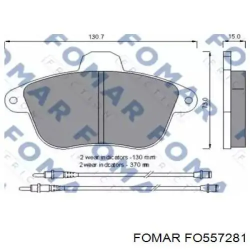 Купити FO557281 Fomar Roulunds Колодки гальмівні передні, дискові