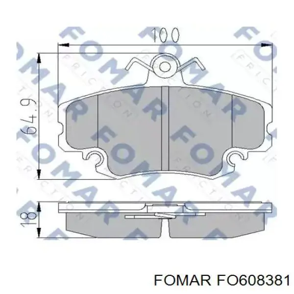 Гальмівні колодки Fomar Roulunds 608381 ціна, від 17.20 USD