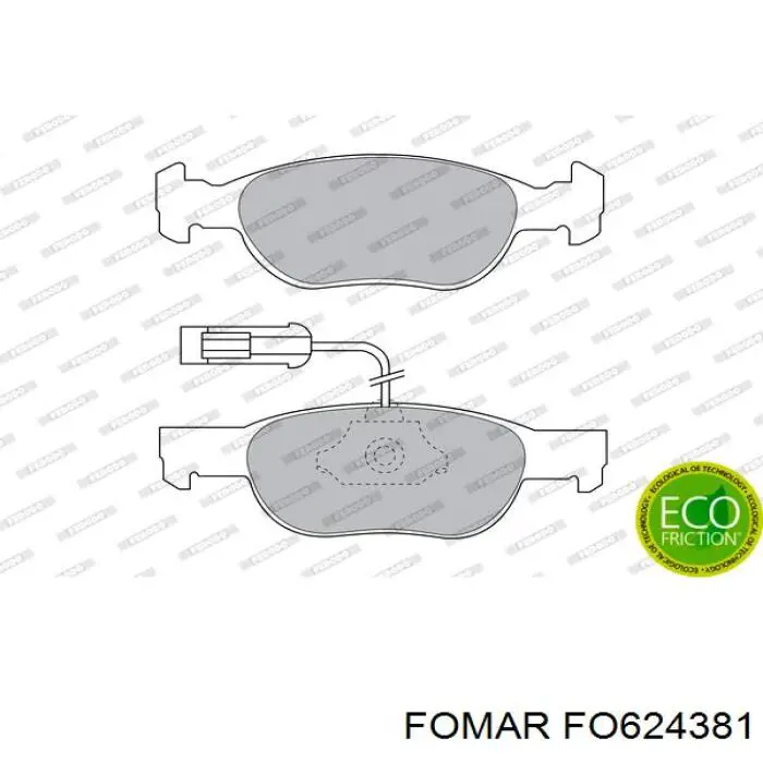 Гальмівні колодки Fomar Roulunds FO624381 ціна, від 17.82 USD