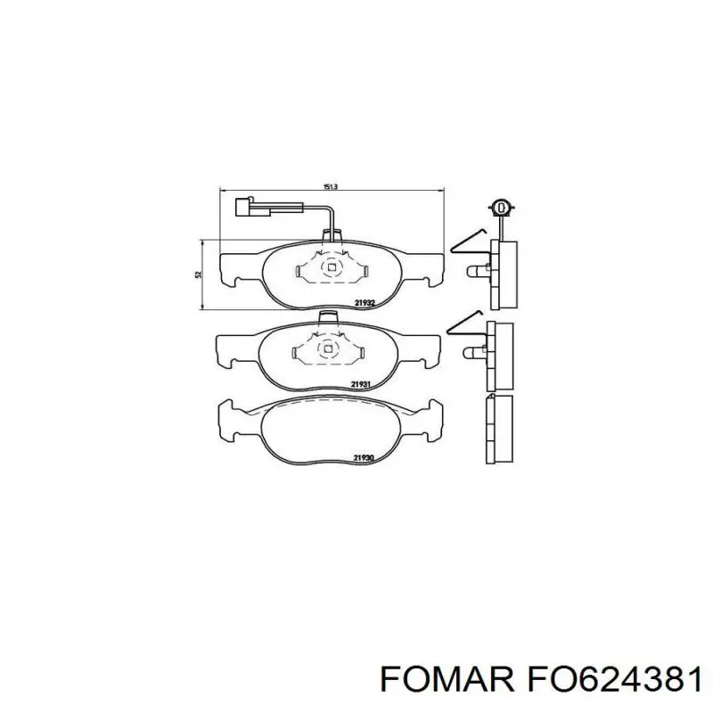 Тормозні колодки Fomar Roulunds FO624381