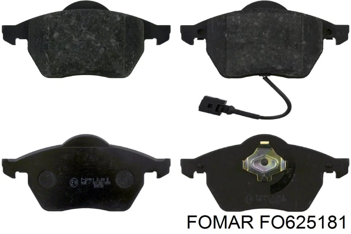 FO625181 Fomar Roulunds колодки гальмівні передні, дискові