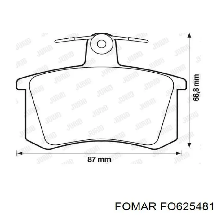 Задні дискові колодки Fomar Roulunds FO625481
