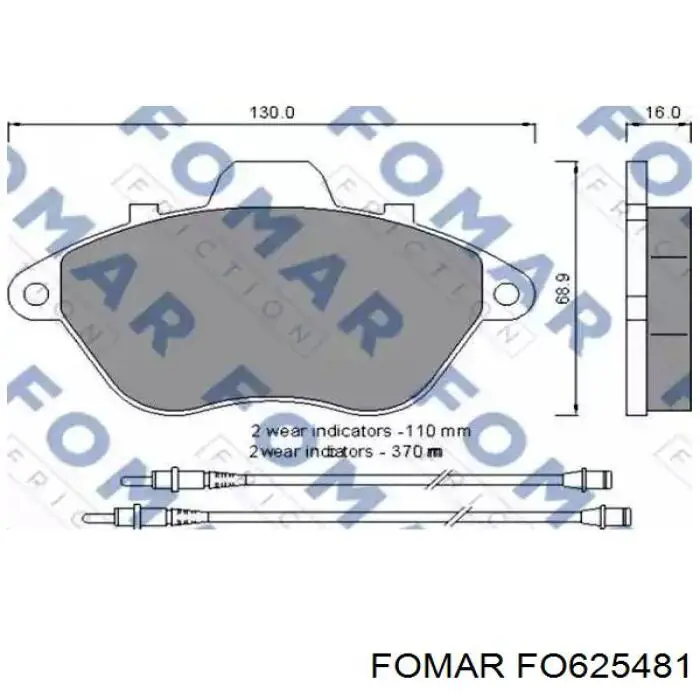 Купити FO625481 Fomar Roulunds Задні колодки
