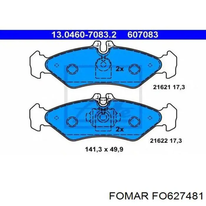 Задні гальмівні колодки Fomar Roulunds FO627481 ціна, від 16.89 USD