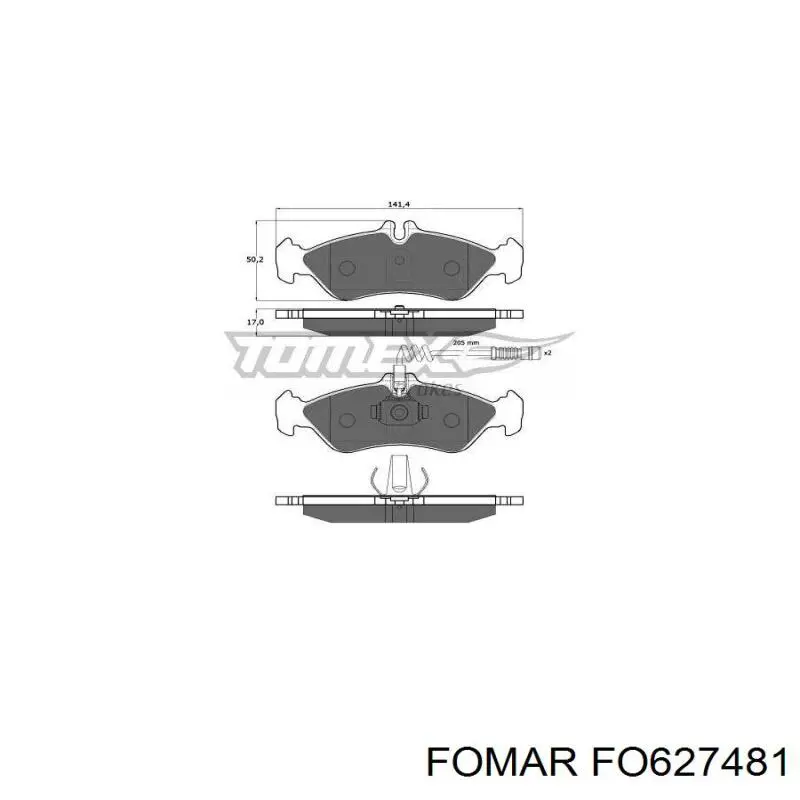 Купити FO627481 Fomar Roulunds Задні колодки
