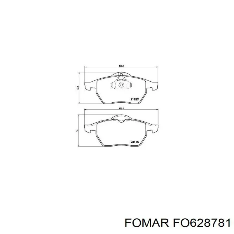 Тормозні колодки Fomar Roulunds FO628781