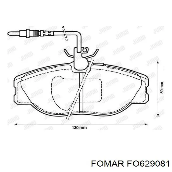 Гальмівні колодки Fomar Roulunds FO629081 ціна, від 16.61 USD