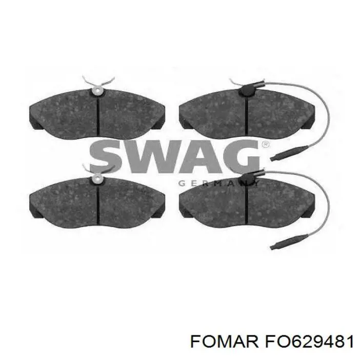 FO629481 Fomar Roulunds Передні гальмівні колодки