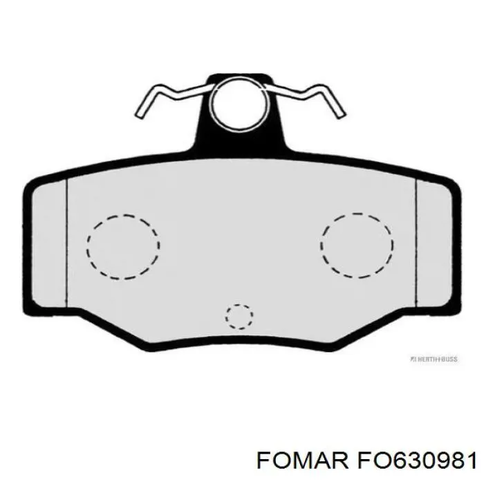 Задні гальмівні колодки FO630981 Fomar Roulunds