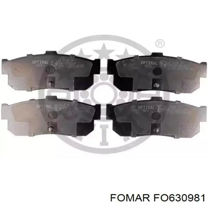 Задні гальмівні колодки FO630981 Fomar Roulunds