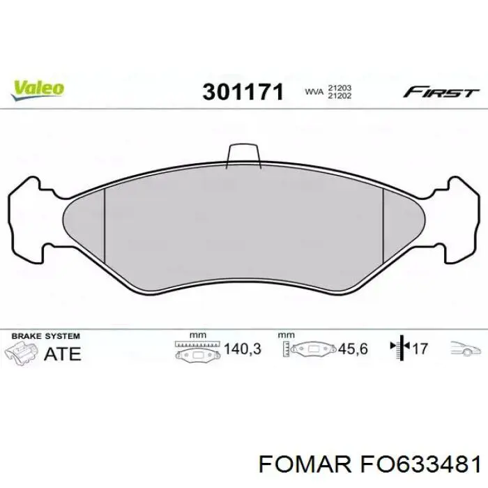 Купити T123818 Ford Колодки гальмівні передні, дискові