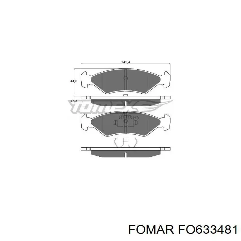 T123818 Ford Передні гальмівні колодки