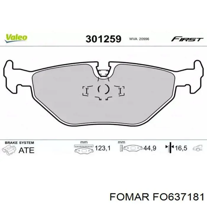 Задні дискові колодки Fomar Roulunds FO637181