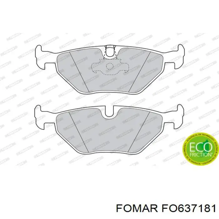 Задні гальмівні колодки Fomar Roulunds FO637181 ціна, від 16.95 USD