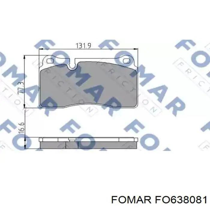 Передні тормозні колодки TX1152 Tomex