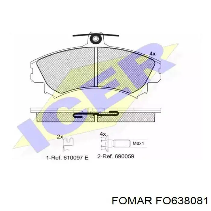 Тормозні колодки Fomar Roulunds FO638081