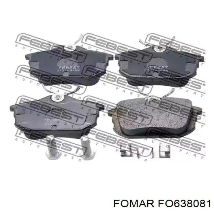 FO638081 Fomar Roulunds Передні гальмівні колодки