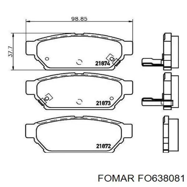 Гальмівні колодки Fomar Roulunds FO638081 ціна, від 19.44 USD