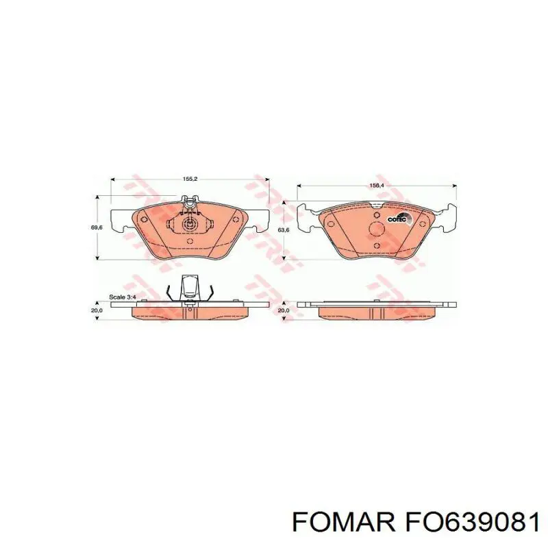 Купити 44200320 Mercedes Колодки гальмівні передні, дискові
