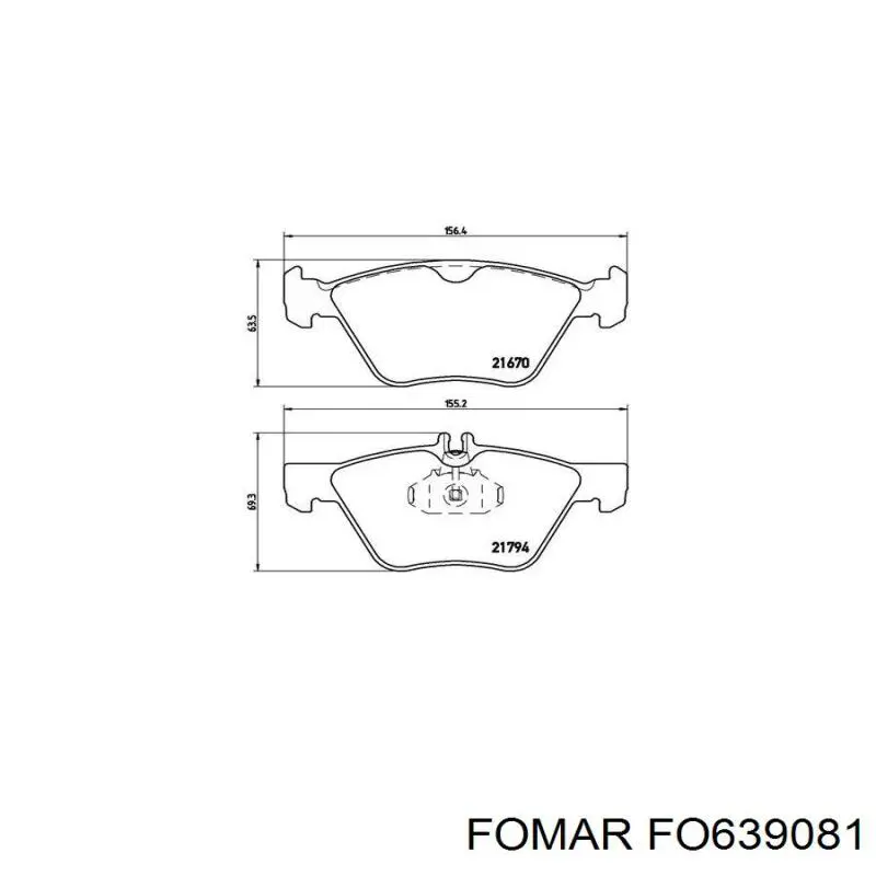 Передні тормозні колодки 44200320 Mercedes