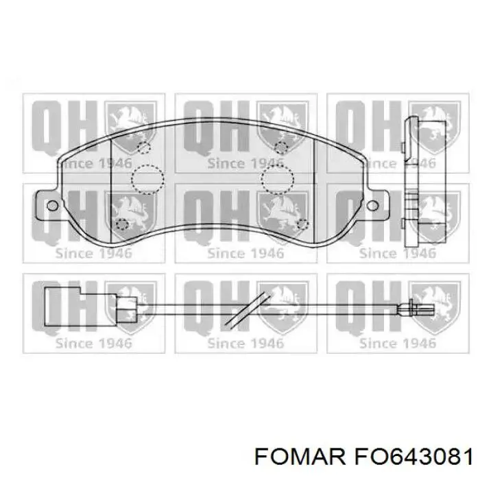 Гальмівні колодки Fomar Roulunds FO643081 ціна, від 16.85 USD