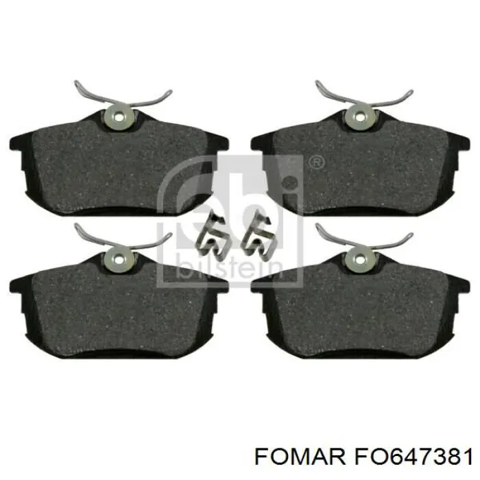 Задні гальмівні колодки Fomar Roulunds FO647381 ціна, від 17.85 USD