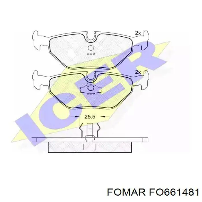 Задні дискові колодки Fomar Roulunds FO661481