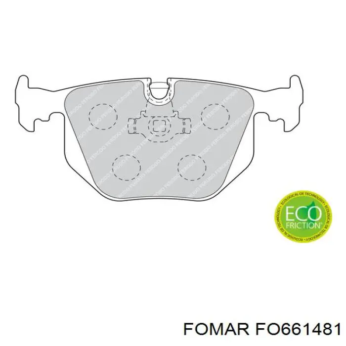 Задні гальмівні колодки Fomar Roulunds FO661481 ціна, від 18.91 USD