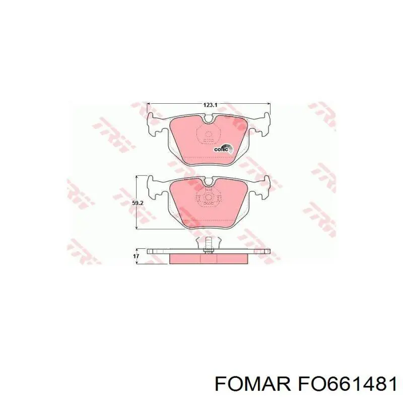 Купити FO661481 Fomar Roulunds Задні колодки