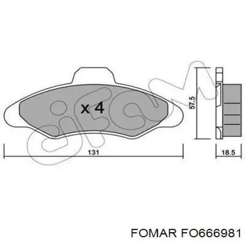 Передні тормозні колодки 5SP717 Samko