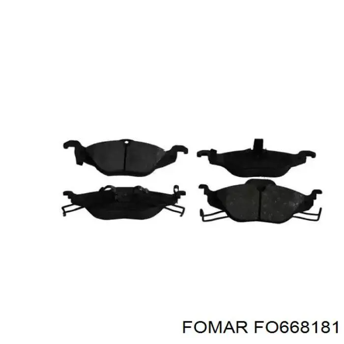 Задні гальмівні колодки Fomar Roulunds FO668181 ціна, від 14.46 USD