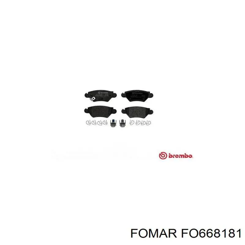 Задні гальмівні колодки FO668181 Fomar Roulunds