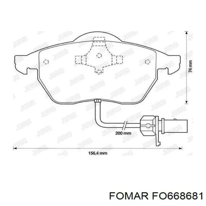 Гальмівні колодки Fomar Roulunds FO668681 ціна, від 25.11 USD