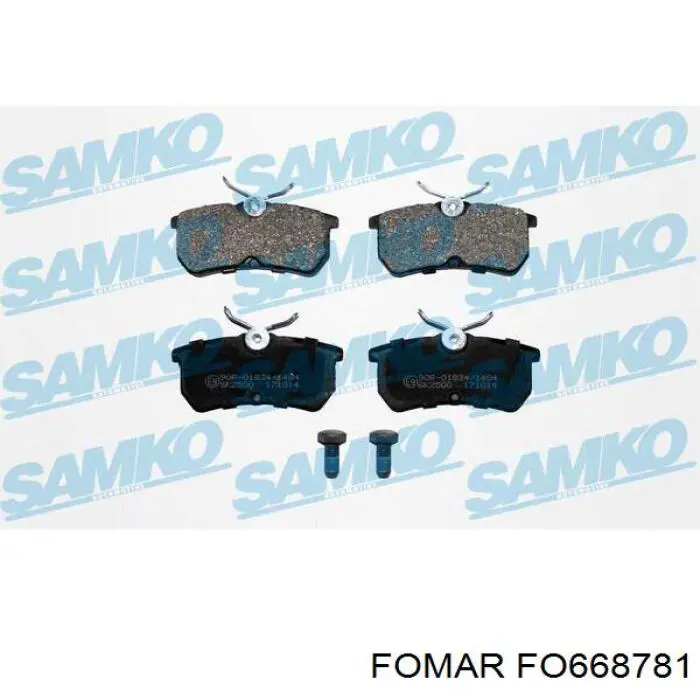 Задні гальмівні колодки Fomar Roulunds FO668781 ціна, від 11.72 USD