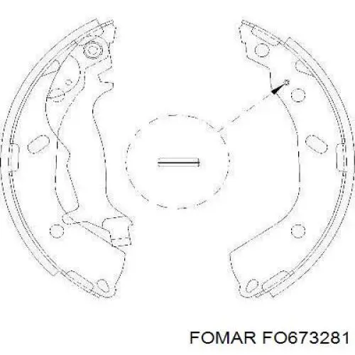 Передні тормозні колодки FO673281 Fomar Roulunds