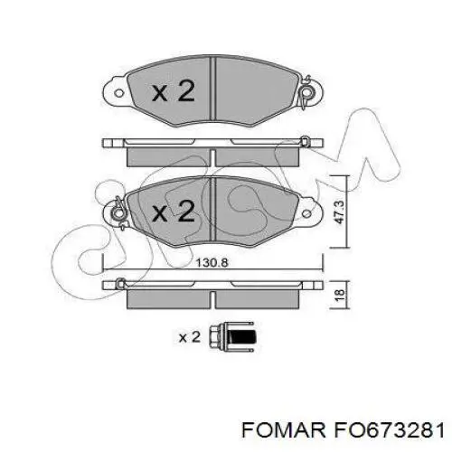 FO673281 Fomar Roulunds Передні гальмівні колодки