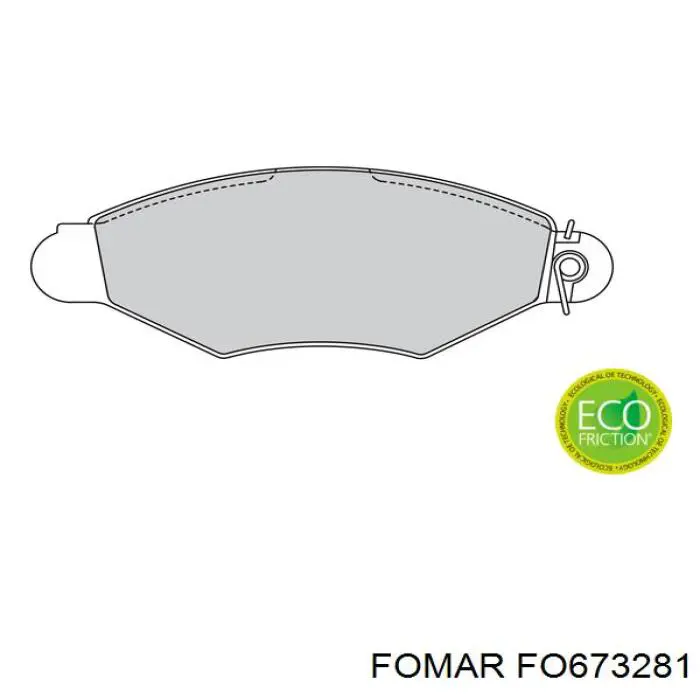 Купити FO673281 Fomar Roulunds Колодки гальмівні передні, дискові