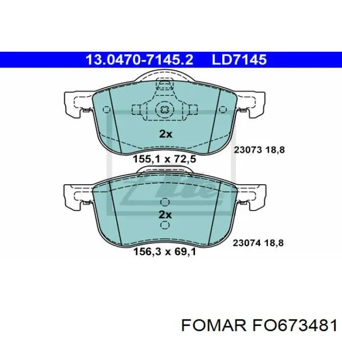 Купити S701184 Polcar Колодки гальмівні передні, дискові