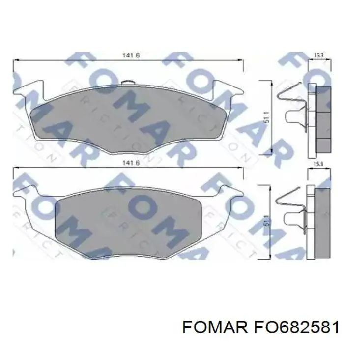Гальмівні колодки Fomar Roulunds FO682581 ціна, від 16.41 USD