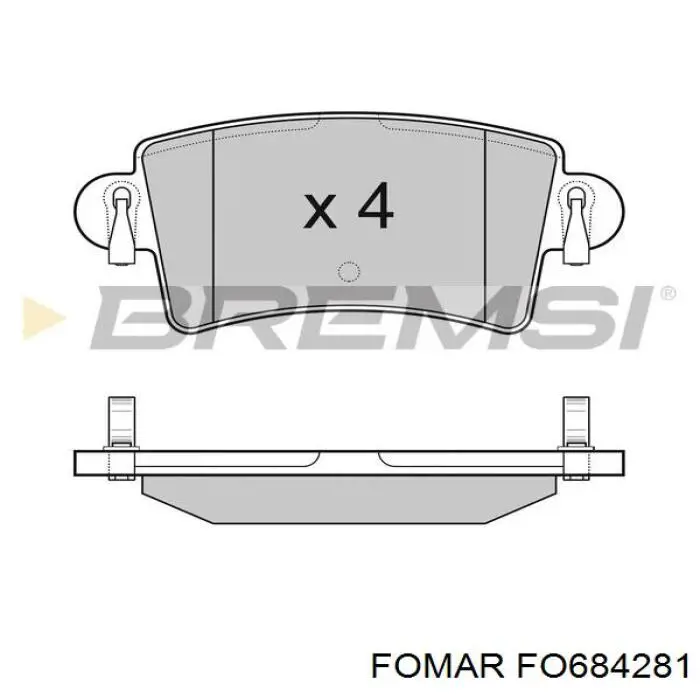 Задні гальмівні колодки Fomar Roulunds FO684281 ціна, від 16.43 USD