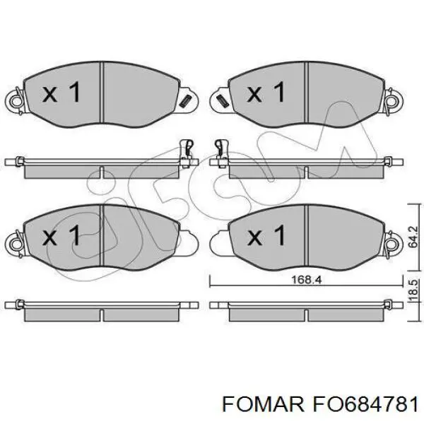 Передні тормозні колодки T209902 Ford