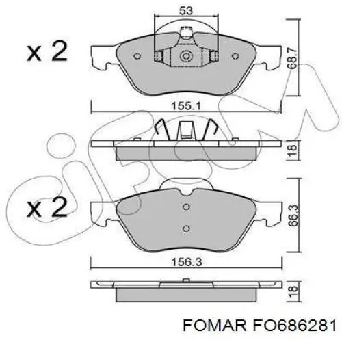 Тормозні колодки Renault (RVI) 7701209101