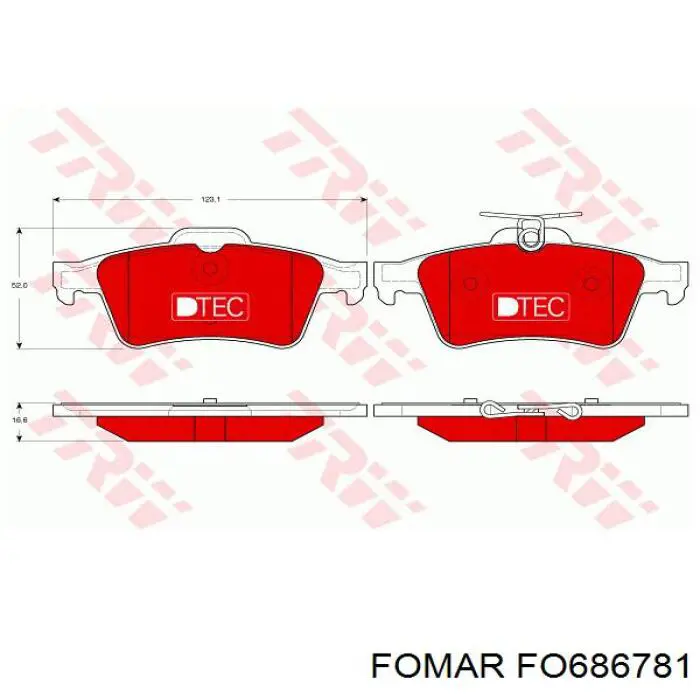 Купити FO686781 Fomar Roulunds Задні колодки
