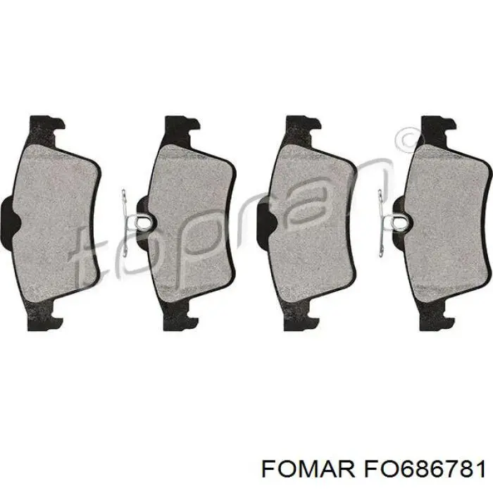Задні гальмівні колодки Fomar Roulunds FO686781 ціна, від 14.01 USD