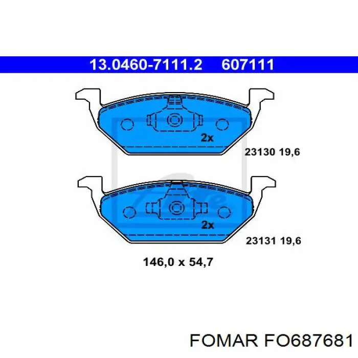 Гальмівні колодки Fomar Roulunds FO687681 ціна, від 17.36 USD